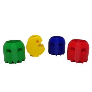 Imagem de Conjunto De Vasos Pac Man Decor Enfeite Suculentas 3d
