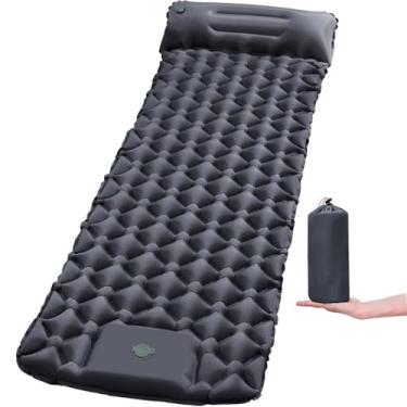 Imagem de Colchão Inflável - Conjunto Completo para Camping, Viagens e Descanso em Casa, Infável Rápido(Azul)