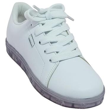 Imagem de Tênis Molekinha Infantil Feminino Estrelas Casual Cor:Branco;Tamanho:29