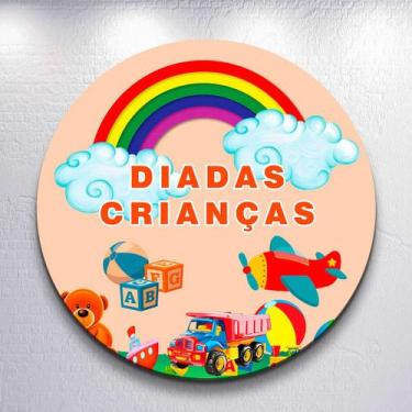 Imagem de Festa Infantil Decoração Dia Das Crianças Painel Capa Sublimada Redond