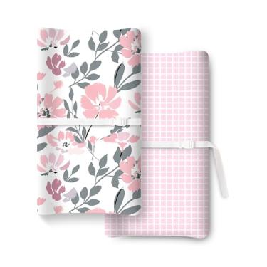 Imagem de TotChill Capa para trocador de fraldas extra elástica, ultramacia de malha de jérsei premium, unissex para meninos e meninas, serve para todas as mesas/cômoda padrão - pacote com 2