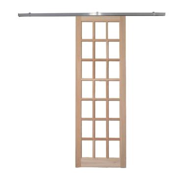 Imagem de Porta Correr Quadriculada Kit Aluminio 210x72