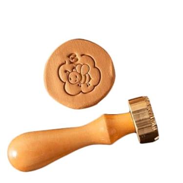 Imagem de Carimbo de argila com logotipo personalizado da marca Pottery para gravação em latão de cerâmica com seu design, assinatura de molde de cerâmica personalizada (2,5 cm)