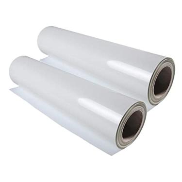 Imagem de Vinil de transferência de 2 x 1 m em filme HTV para camisetas - Folhas de vinil de transferência de calor fáceis de remover, rolo refletivo HTV para tecidos, couro, bolsas e mais