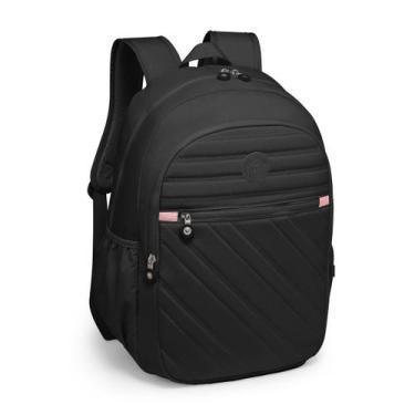 Imagem de Mochila Kika Lisa Forrada Feminina Escolar Com Chaveiro 2026 - D Prese