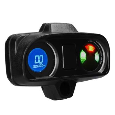 Imagem de Matybobe Odômetro LCD para motociclo velocímetro 10.000RPM 199 KM/H, tacômetro elétrico, medidor de nível de combustível, 12 V, suporta ajuste de luz de fundo de 7 cores, comutação KM/H e MPH com