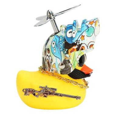 Imagem de Pato de bicicletas, sino de pato para bicicletas | Acessórios de decoração de painel de pato de borracha de chifres de bicicletas,Desgaste - decorações bonitos bonitos das bicicletas do pato amarelo c