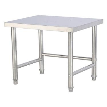 Imagem de Mesa de cozinha de aço inoxidável, bancada comercial de preparação de alimentos, mesa de jantar para comercial e casa (60 x 40 x 60 cm/23,6 x 15,7 x 23,6 cm)