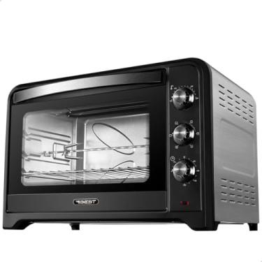 Imagem de Forno Elétrico 70L Best Plus – Assados Perfeitos com Espeto Rotisserie, Função Grill e 6 Modos de Cozimento (Preto e Inox, 220V)