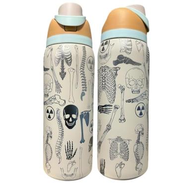 Imagem de Silva lining designing Garrafa de água Xray Technician Radiology Worker Gift Medical Worker Mug Gift (Xray(C10)-Off white(nenhum))