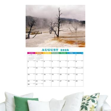 Imagem de Calendário de paisagem de parede 2026, calendário de foto de parede 2026, agenda organizadora, design criativo pendurável para planejamento diário, reuniões, negócios, local de trabalho, viagem