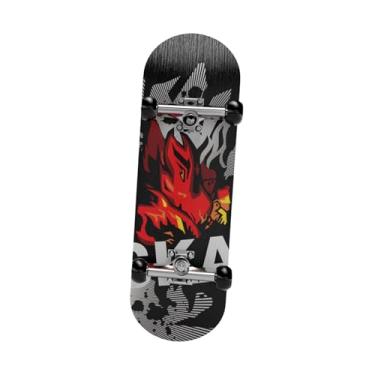Imagem de Almencla Fingerboard Fingertips Movement Colecionável, Favor de Festa, Novidade Finger Board Mini Finger Skateboard Brinquedo para Crianças Adultos, Chama Negra