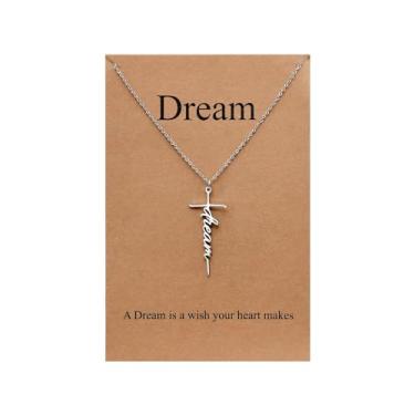 Imagem de Colar com pingente de cruz de fé para mulheres, joias cristãs religiosas, presentes de Dia das Mães, colares para presentes de Natal para familiares e amigos, Medium, Latão, Sem Pedra Preciosa