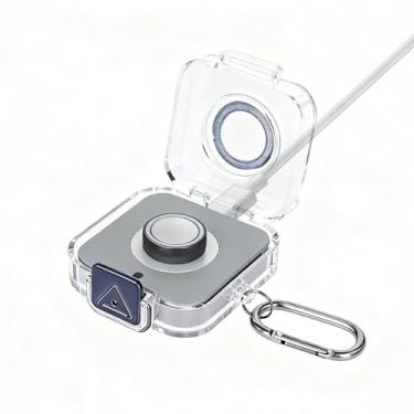 Imagem de Capa protetora com trava segura para kit de carregador Oura Ring Gen 4 – Capa protetora portátil com mosquetão, protege contra batidas, arranhões, cor de bronze da moda, apenas capa de plástico