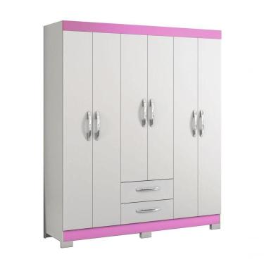 Imagem de Guarda-roupa 6 Portas Nt 5130 Rosa - Notável