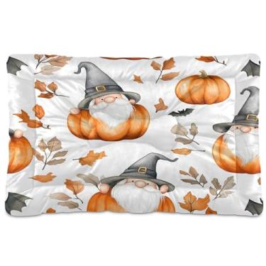 Imagem de SEHANY Cama de Halloween com abóboras amarelas para cães, gatos, outono/inverno, caixote grosso, macio, para animais de estimação, antiderrapante, lavável, para cães pequenos, médios e grandes, gatos