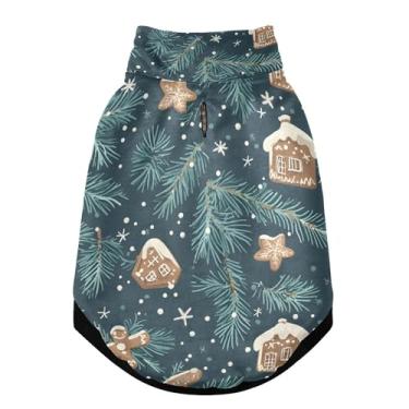 Imagem de SEHANY Casaco de Natal de gengibre para cães pequenos, superquente à prova de vento, jaqueta de inverno macia e aconchegante para animais de estimação para clima frio na neve com coleira para animais