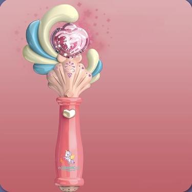Imagem de Generic Glow Princess Handheld Wand Musical Light Up Fairy Wand para Brincadeira Encantadora, Tema Engraçado, aplicável: Crianças, Plástico (Tipo 1)