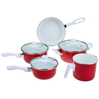 Imagem de Conjunto Panelas Agatha 5 Peças Euro Vermelho