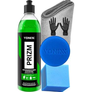 Imagem de Vonixx Kit Prizm para Limpeza de Vidros Removedor de Calcificação 500ml com Luvas e Esponja