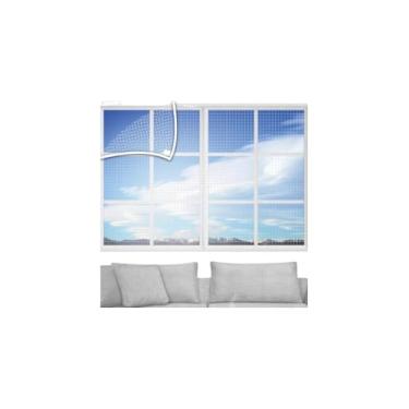 Imagem de Tela Mosquiteira de Poliéster, 65x125cm, Proteção contra Insetos para Janelas e Portas