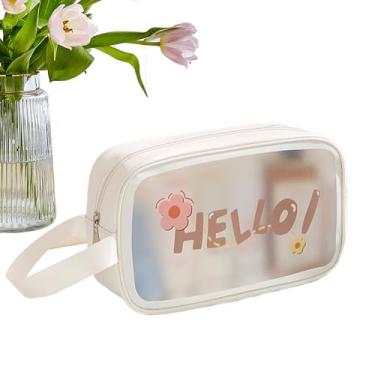 Imagem de Necessaire De Viagem Para Maquiagem - Organizador de Armazenamento Transparente Portátil - Grande Necessaire De Higiene Pessoal E De Cosmeticos - Para Pincéis Batom Base Joias Espelho Férias