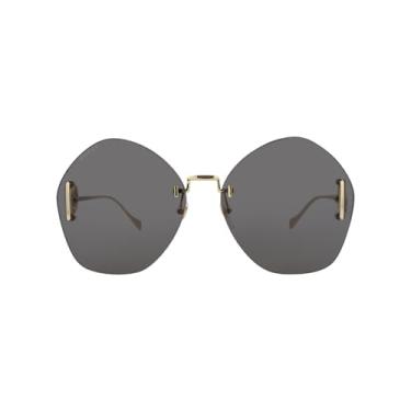 Imagem de Gucci Óculos de sol de metal com armação redonda