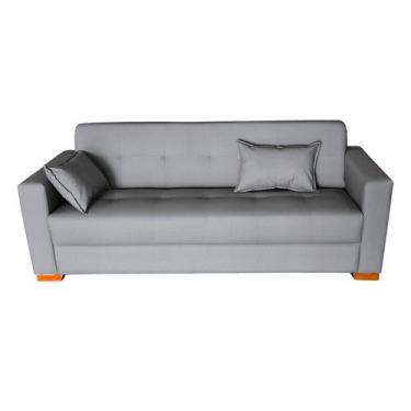 Imagem de Sofá  Gianni Tecido Acquablock Pé Cantoneira Claro  200cm - 4R Estofad