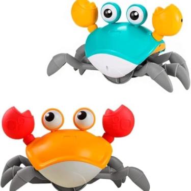 Imagem de Caranguejo Fujão Brinquedo Infantil com Sensor De Obstáculo Música e Movimento Educativo