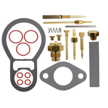 Imagem de Kit de junta de reparo principal de carburador compatível com Ford Model A A Base AA Base 1926-1932, kit de reconstrução de carburador também compatível com combustíveis complexos atuais, substitui 28