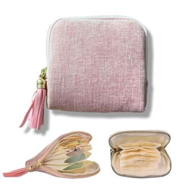 Imagem de podafu Estojo pequeno de joias de viagem para homens e mulheres, bolsa organizadora de veludo macio para colares, pulseiras e brincos, porta-joias antiarranhões e portátil para viagens e uso diário