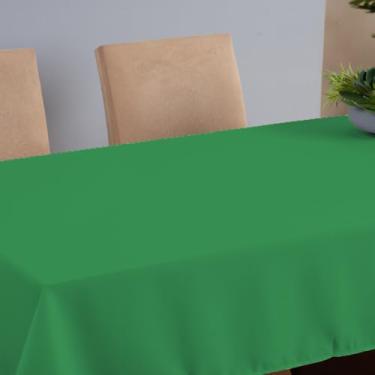 Imagem de Toalha de Mesa 8 Lugares Basic 2,00x1,40m Liso Tecido Oxford Verde