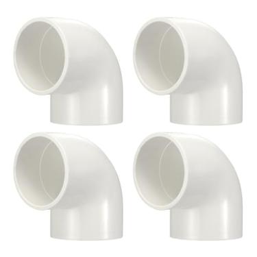 Imagem de DTGN 2 peças de encaixe de PVC de cotovelo de 90 graus de 5 cm, encaixe de tubo de PVC de grau de mobiliário bidirecional SCH40, conector de cotovelo de canto DIY para móveis de construção, conexão de