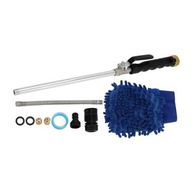 Imagem de TUCKBOLD Bocal de mangueira de água resistente, bocal de mangueira de jardim de carro de alta pressão, pulverizador manual ajustável para lavadora de veículos de jardinagem ao ar livre, liga de