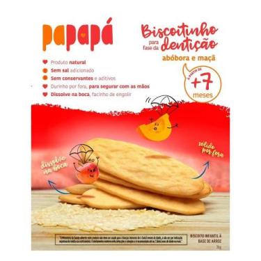 Imagem de Biscoito Infantil Papapá Sem Glúten Sabor Maçã e Abóbora 36g - BABY RO