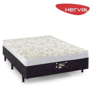 Imagem de Cama Box Casal Conjugada Espuma D28 Herval Ólbia, 138x188x39 cm
