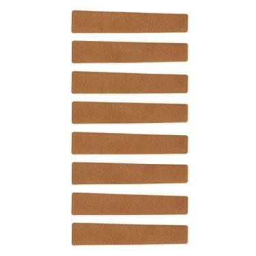 Imagem de KIMISS 8 PCS Almofada Adesiva de Pele de PU para e Flecha - Amortecedor de Absorção de Choque de Corda de Antiderrapante para Recurvo - Silenciador de Redução de Vibração para Desempenho (Marrom)