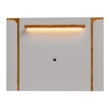 Imagem de Painel TV 75 Pol Maresias com Led Off White Naturale Bechara