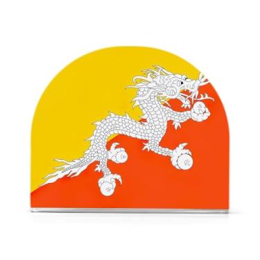 Imagem de Porta-guardanapos de acrílico para Dia da Independência da Bandeira do Butão, Porta-guardanapos para cozinha, Porta-guardanapos de bar para guardanapos de papel de jantar