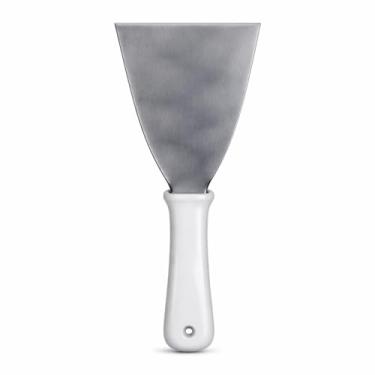 Imagem de Espátula Reta 4” em Aço Inox · Uso Profissional e Doméstico · Cabo Anatômico · Ideal para Hambúrgueres, Carnes e Chapa