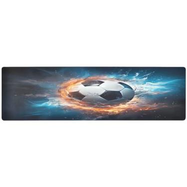 Imagem de Bola de futebol flutuante e coberta de água longa, tapete de mesa resistente ao calor, acessórios de decoração de mesa de jantar