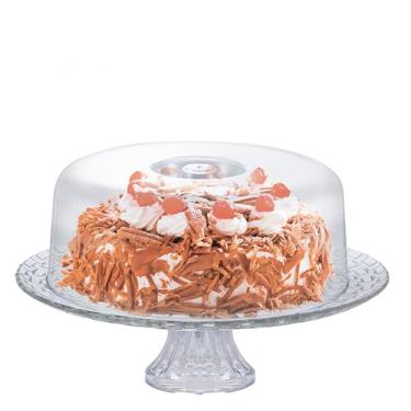 Imagem de Ruvolo, Boleira Gourmet, Boleira de Vidro Com Tampa Acrilica, Porta Bolo e Pães