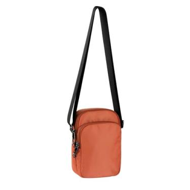 Imagem de BROADREAM Bolsa tiracolo pequena para homens e mulheres, bolsas tiracolo antirroubo - Mini bolsa de ombro para esportes de viagem, Laranja, Small, Viagens