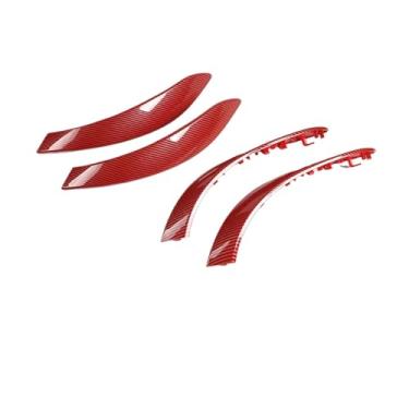 Imagem de Portas internas lidar com exterior puxar guarnição capa acessórios do carro compatível para bmw 3 4 3gt série 2013-2018 f30 316d 318d 320d f31 320i 325d(B2 4PCS)