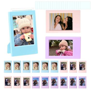 Imagem de CAIYOULE Mini porta-retrato Fujifilm para Instax Mini 12/11/EVO/SE/8/7+/99 7.6 cm - colorido para Polaroid 2,15 x 8,4 (21 unidades)