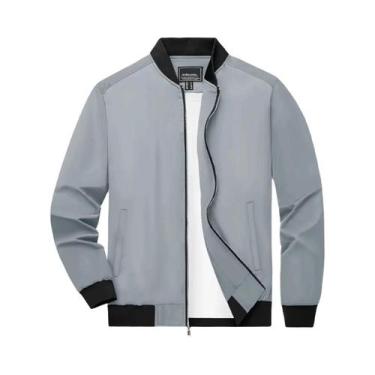 Imagem de Jaqueta Bomber Masculina Leve, À Prova De Vento, Com Zíper Completo, I