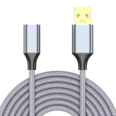 Imagem de Adaptador USB A para USB C, cabo de extensão USB fêmea para macho com transferência de dados de 5 Gbps, compatível com iPhone 17 16 15Pro Max, Samsung Galaxy S25 S24, laptop, carregador, pen drives