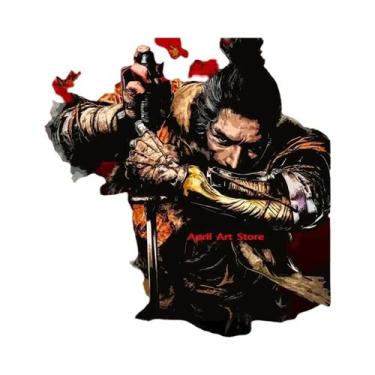 Imagem de Pôster De Jogo Sekiro Shadows Die Twice Em Canvas Para Decoração De Qu