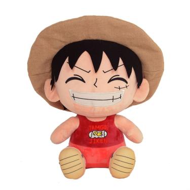 Imagem de Brinquedo de boneca de pelúcia One Piece Luffy Pink 25 cm para crianças e colecionadores