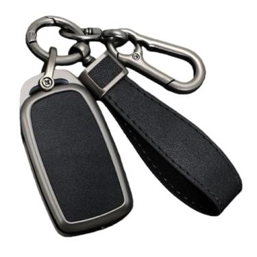 Imagem de Capa de couro para chave de carro, liga de zinco, compatível com DAF 106 cf euro 6 2022 xg xf caminhão, proteção remota para chave(A2 Black)